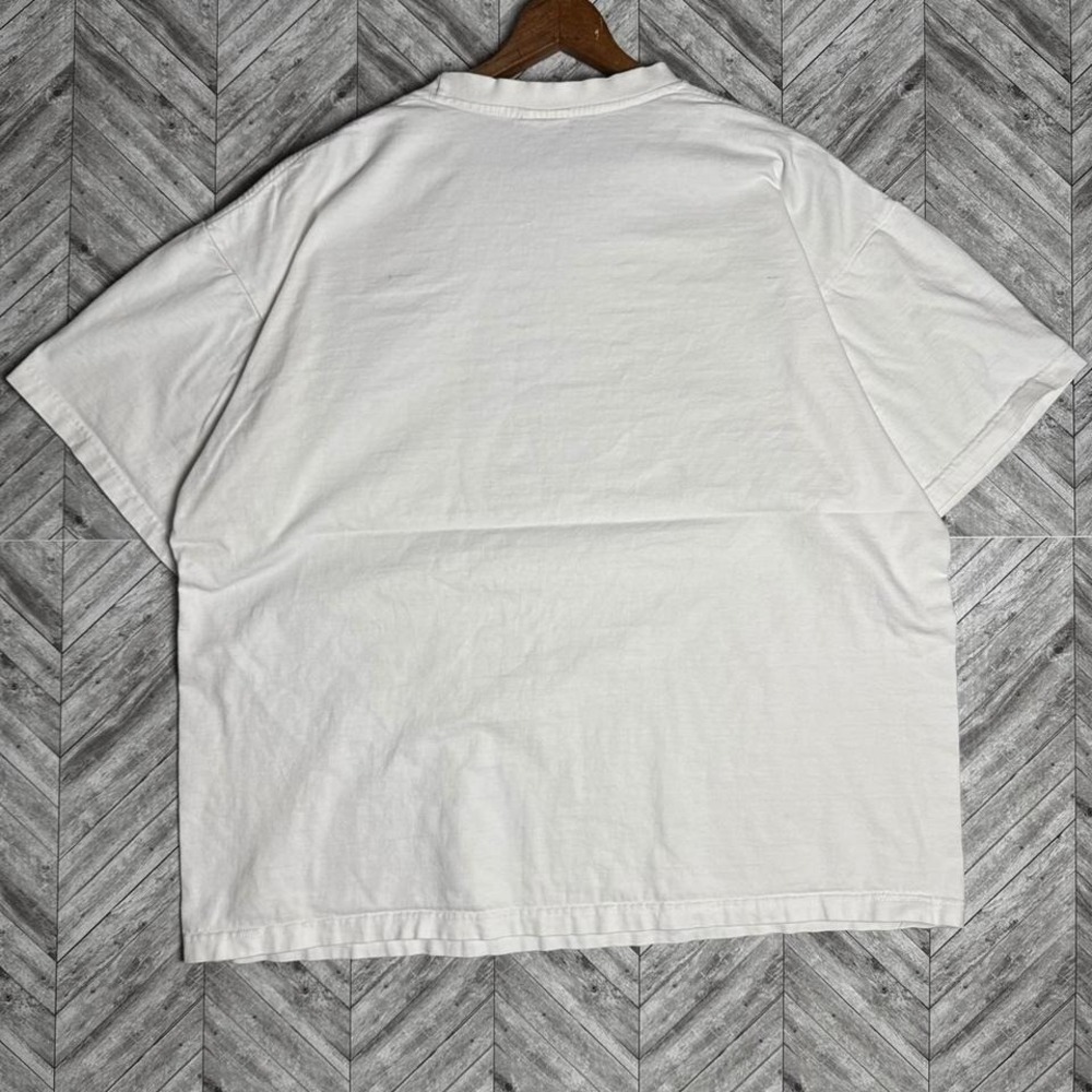BNK Y2K Yellowstone National Park Buffalo Graphic Tee White Mens XL Cotton Shirt - Picture 5 of 7